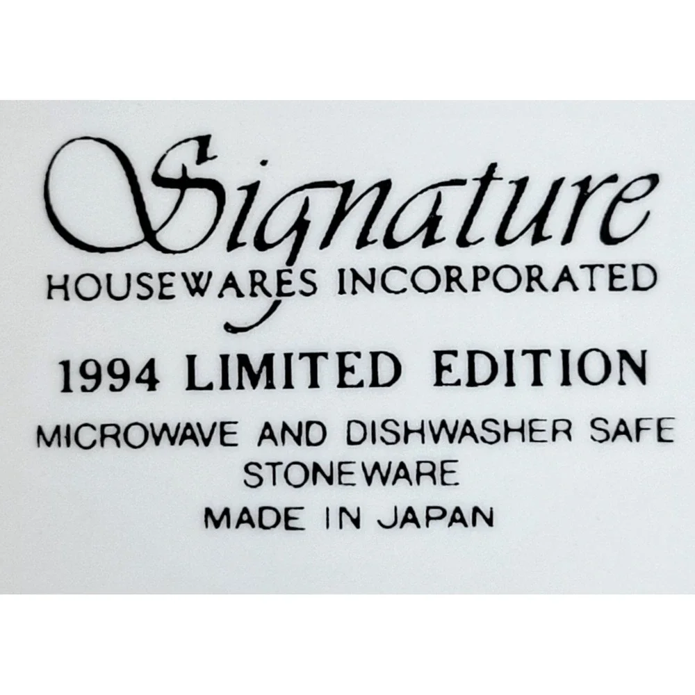 VTG 1994 Limited‎ Edition Japan Santa Seasons Greetings Stoneware Christmas Tray